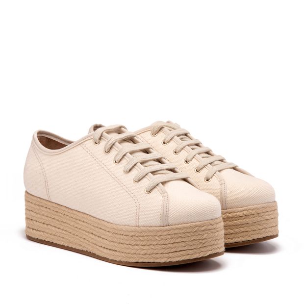 tenis plataforma de palha